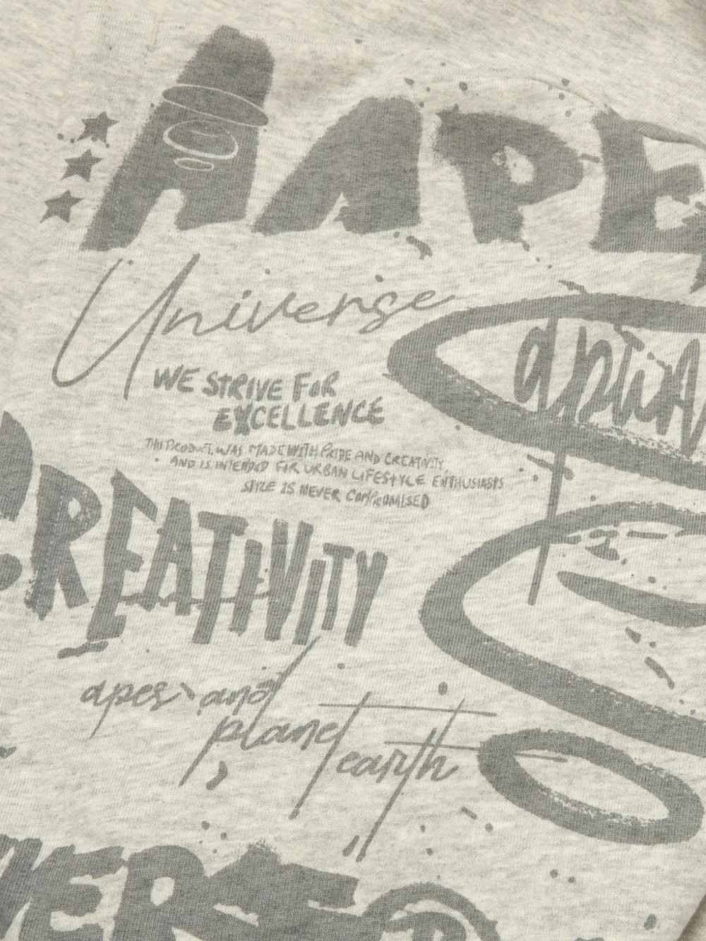 AAPE BY *A BATHING APE AAPER logo-embroidered zip-up hoodie Grijs