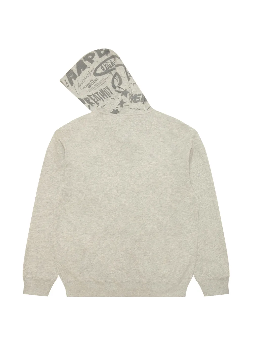 AAPE BY *A BATHING APE AAPER logo-embroidered zip-up hoodie Grijs