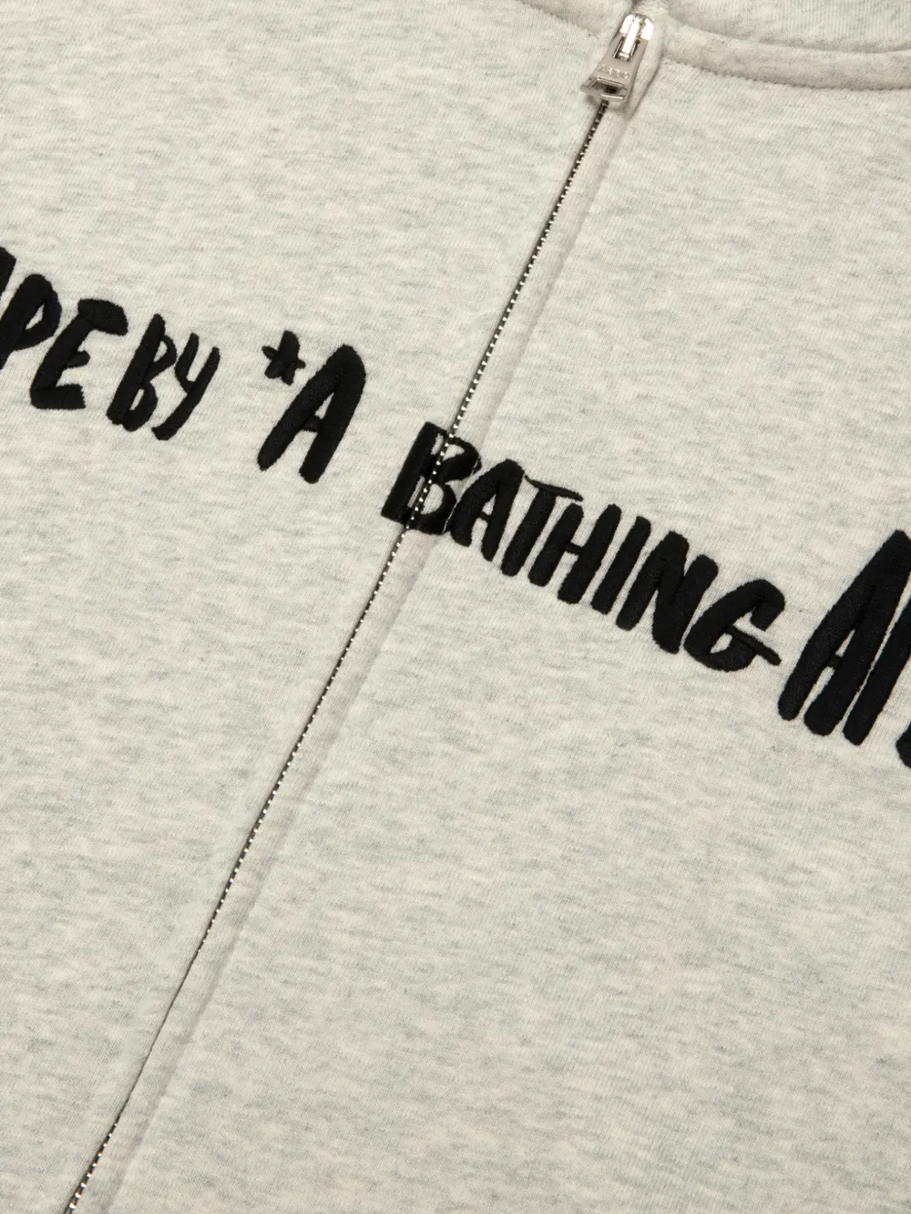 AAPE BY *A BATHING APE AAPER logo-embroidered zip-up hoodie Grijs