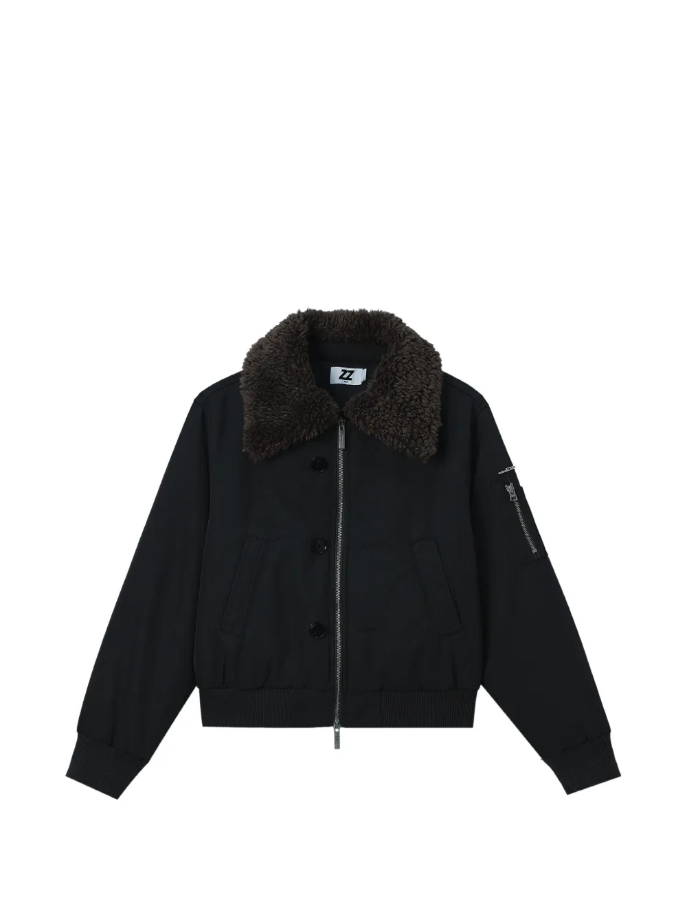 izzue faux-fur collar jacket