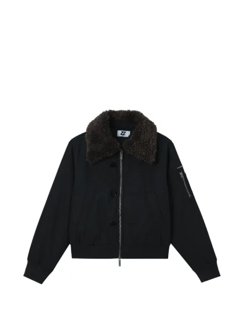 izzue faux-fur collar jacket