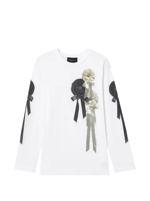 Simone Rocha rosette-embellished long-sleeve T-shirt
