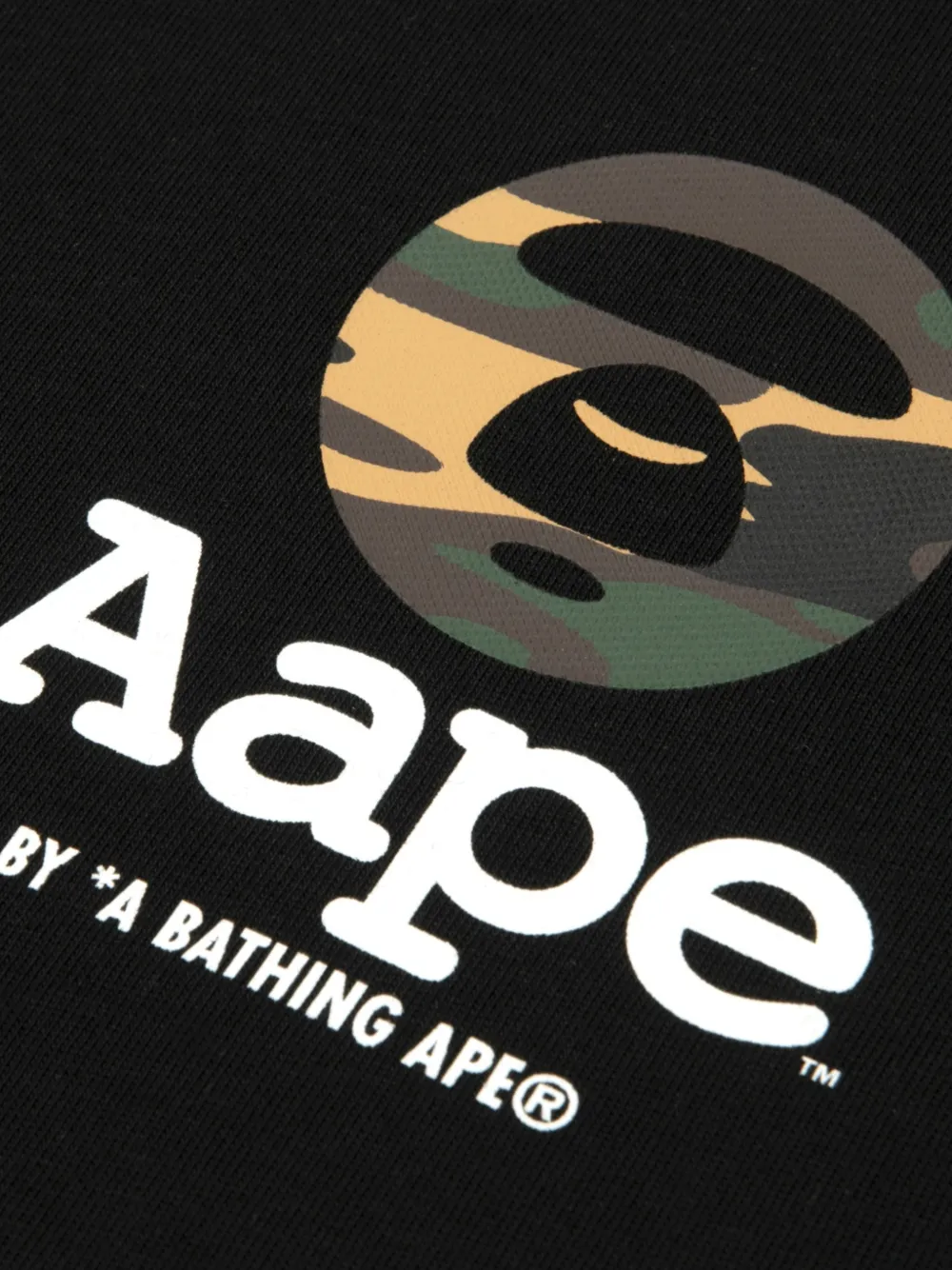 AAPE BY *A BATHING APE Trui met camouflageprint en logo-print Zwart