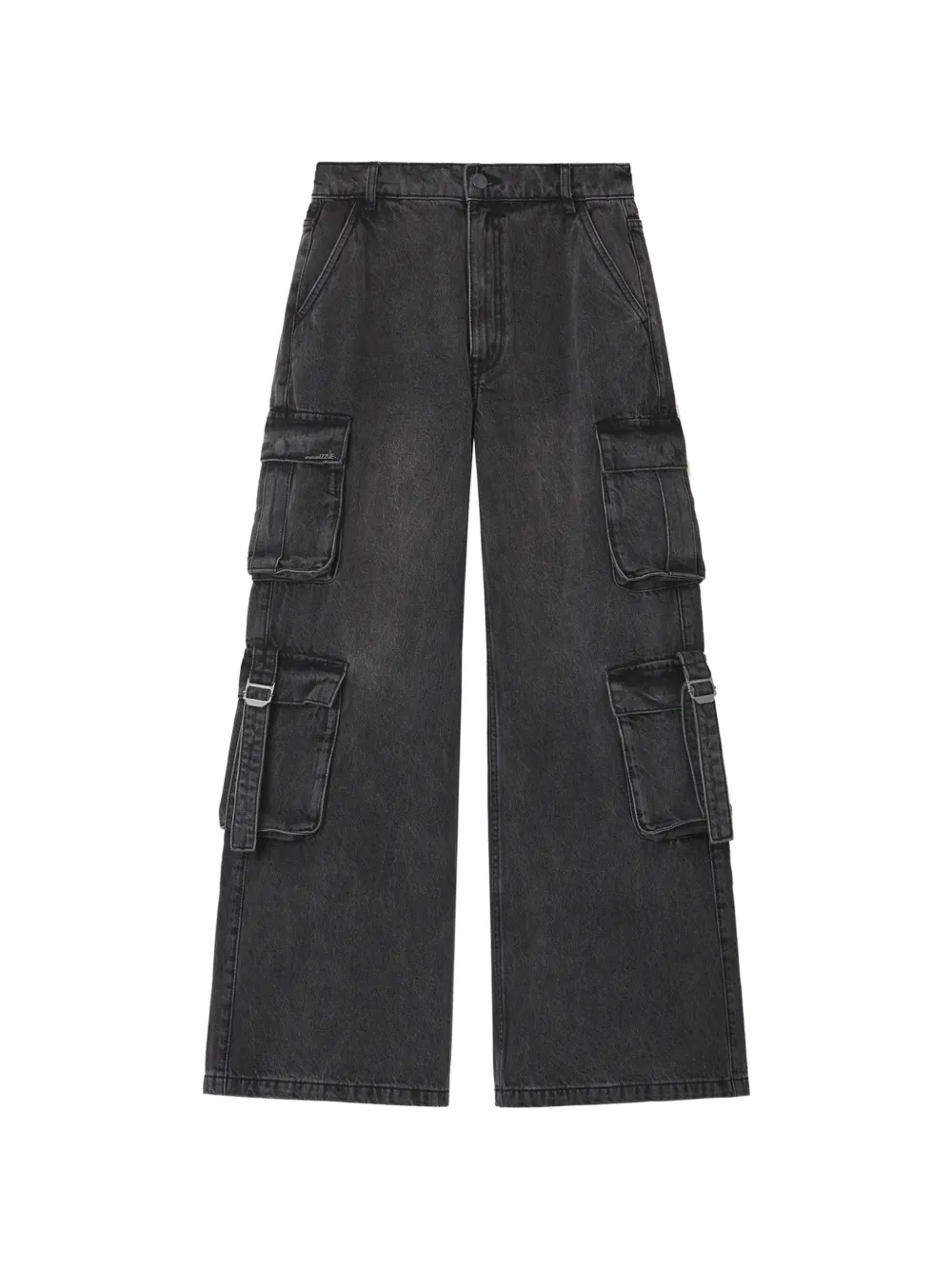 izzue multi-pocket wide-leg cargo jeans