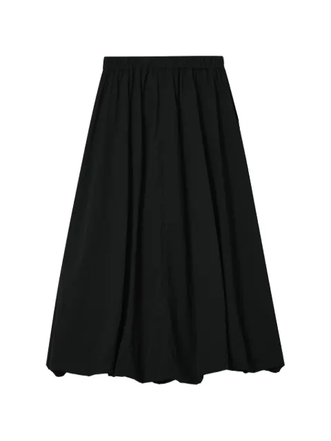 FINGERCROXX elasticated-waistband pleated midi skirt