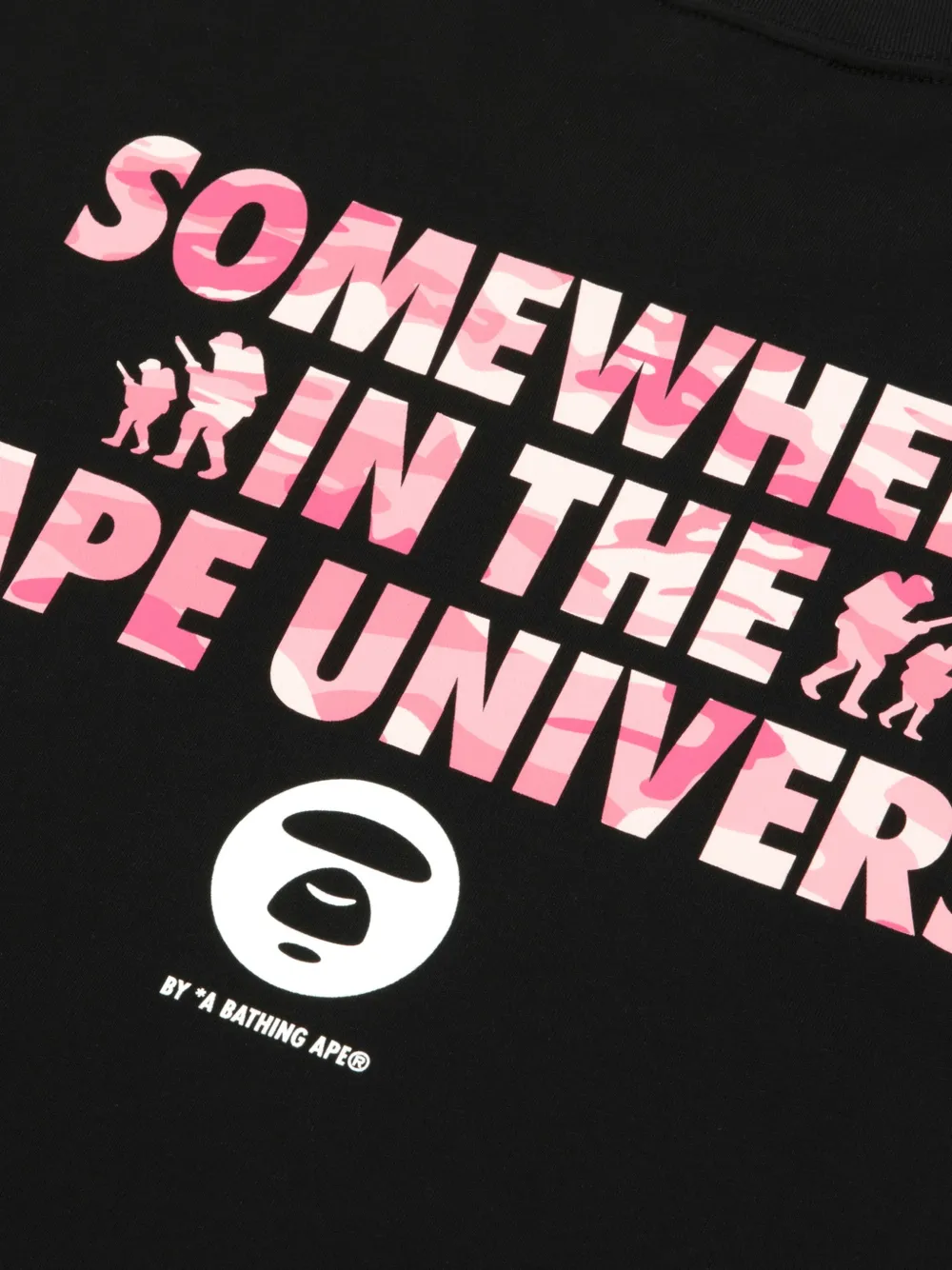 AAPE BY *A BATHING APE AAPENOW T-shirt met grafische print en lange mouwen Zwart
