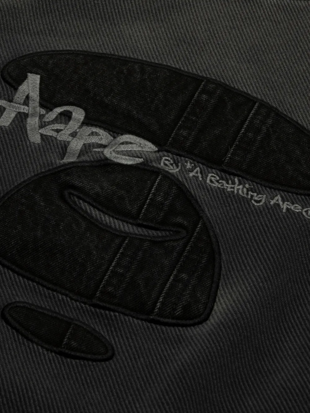AAPE BY *A BATHING APE Trui met graffiti-print en Moonface-patch Zwart