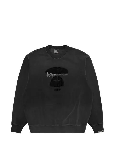 AAPE BY *A BATHING APE® Moonface-patch graffiti-print sweater