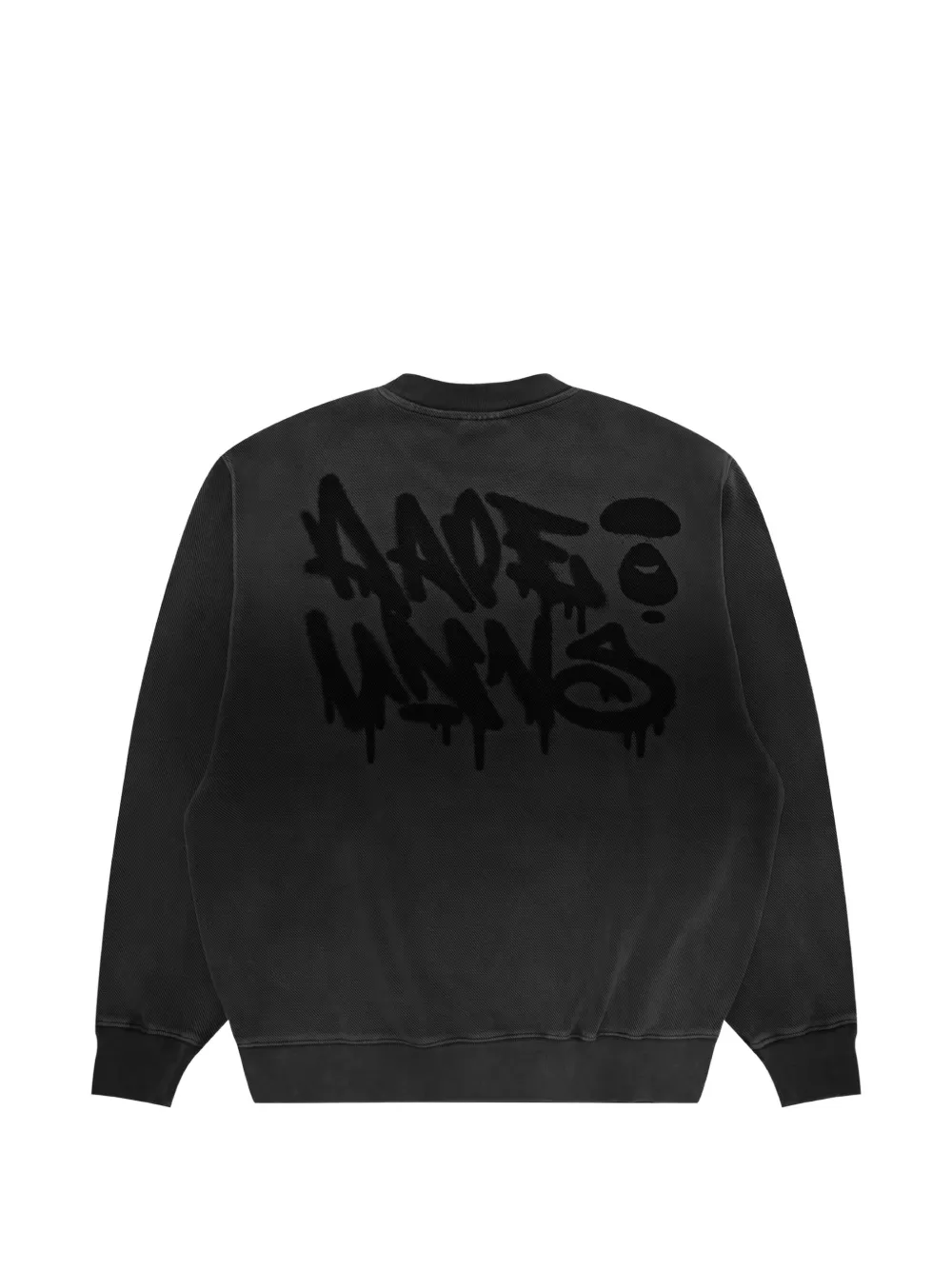 AAPE BY *A BATHING APE Trui met graffiti-print en Moonface-patch Zwart
