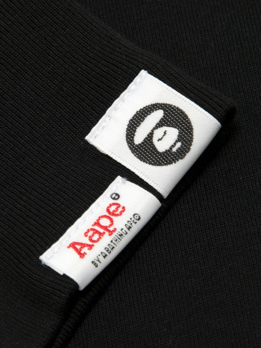 AAPE BY *A BATHING APE AAPEUNVS T-shirt met lange mouwen en logoprint Zwart