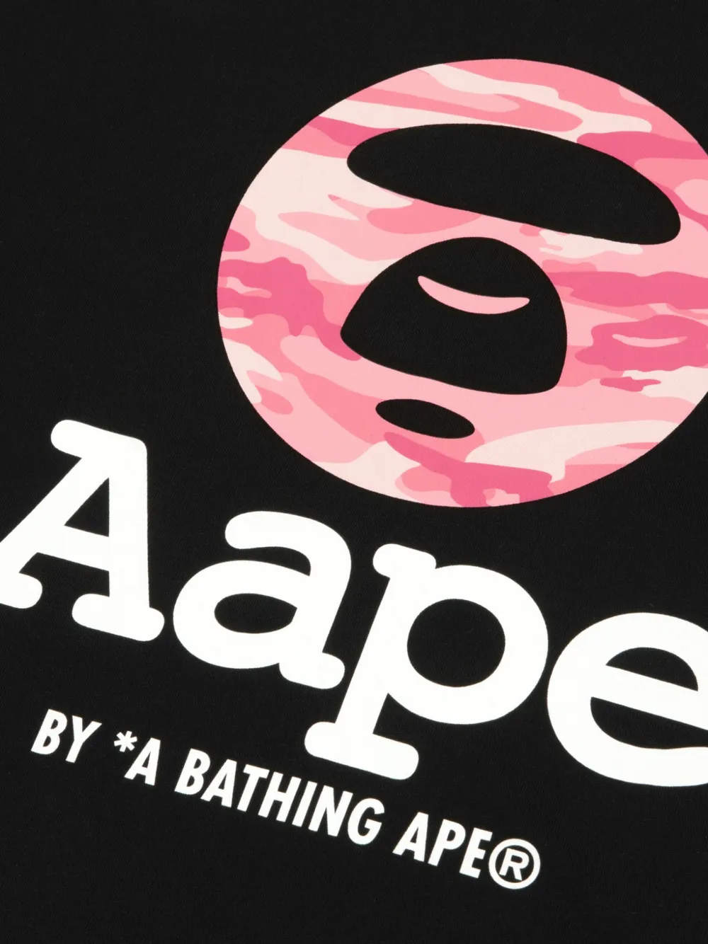 AAPE BY *A BATHING APE AAPEUNVS T-shirt met lange mouwen en logoprint Zwart