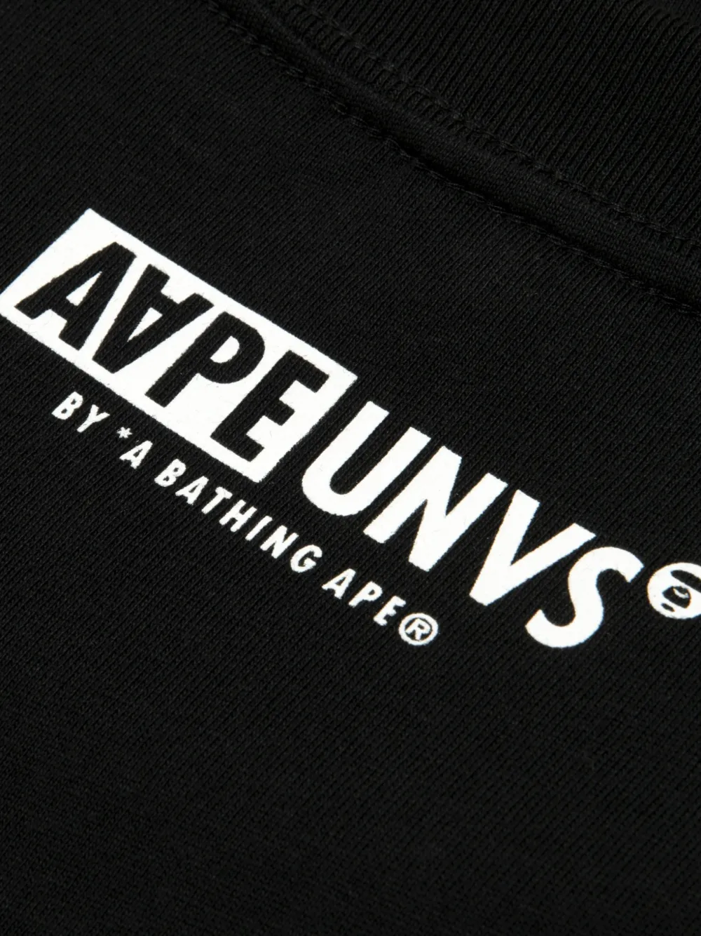 AAPE BY *A BATHING APE AAPEUNVS T-shirt met lange mouwen en logoprint Zwart