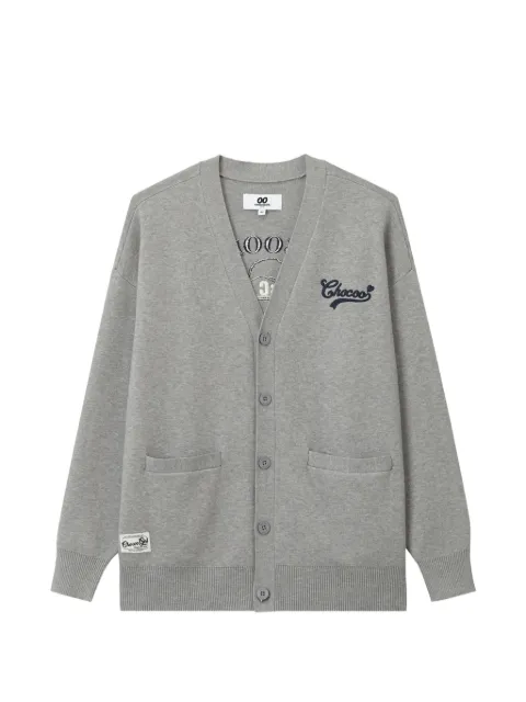 CHOCOOLATE logo-embroidered poodle-motif cardigan