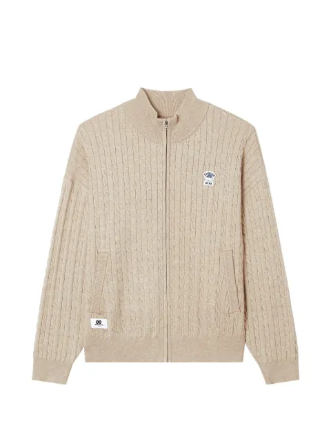 CHOCOOLATE cable-knit zip-up cardigan