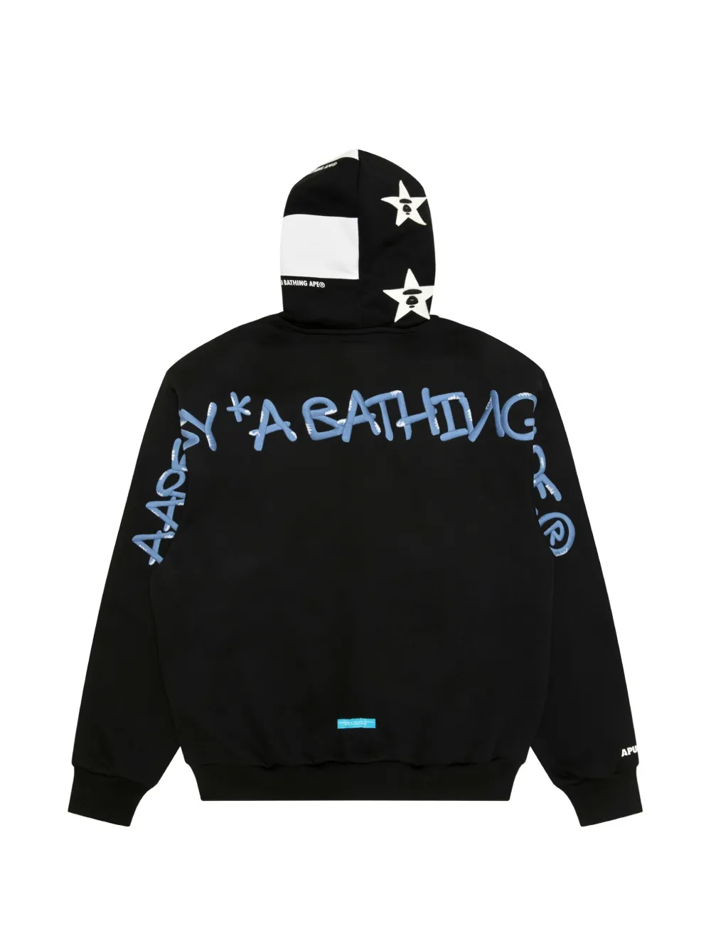 AAPE BY *A BATHING APE Hoodie met geborduurd logo Zwart