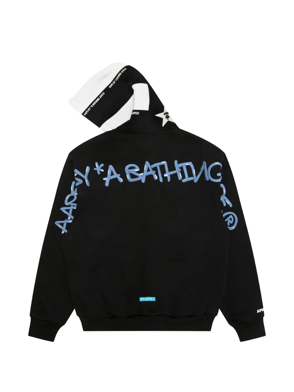 AAPE BY *A BATHING APE Hoodie met geborduurd logo Zwart