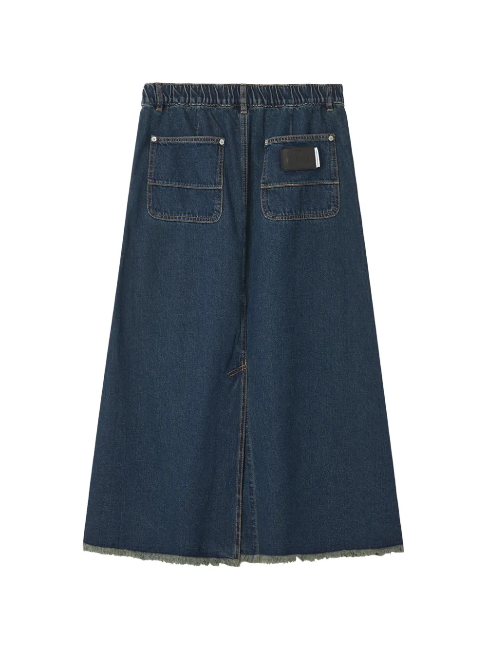 izzue Midi-rok met franje en vervaagd effect Blauw
