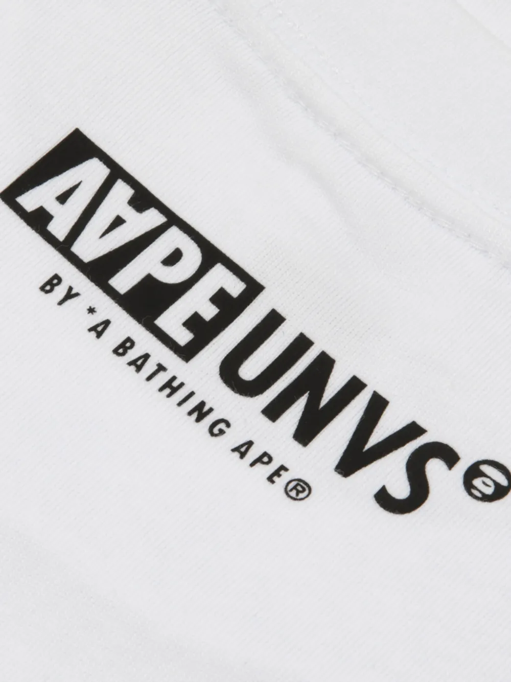 AAPE BY *A BATHING APE AAPEUNVS T-shirt met camouflage-print en logo-print Wit
