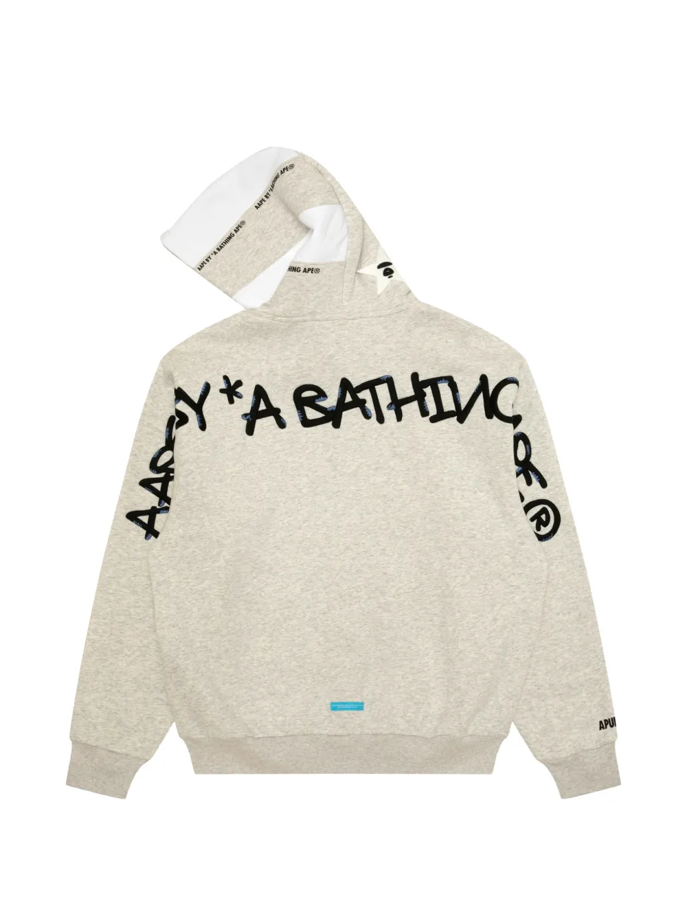 AAPE BY *A BATHING APE Hoodie met geborduurd logo Grijs