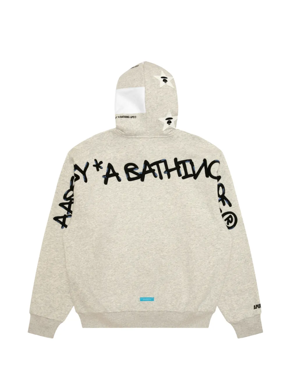 AAPE BY *A BATHING APE Hoodie met geborduurd logo Grijs