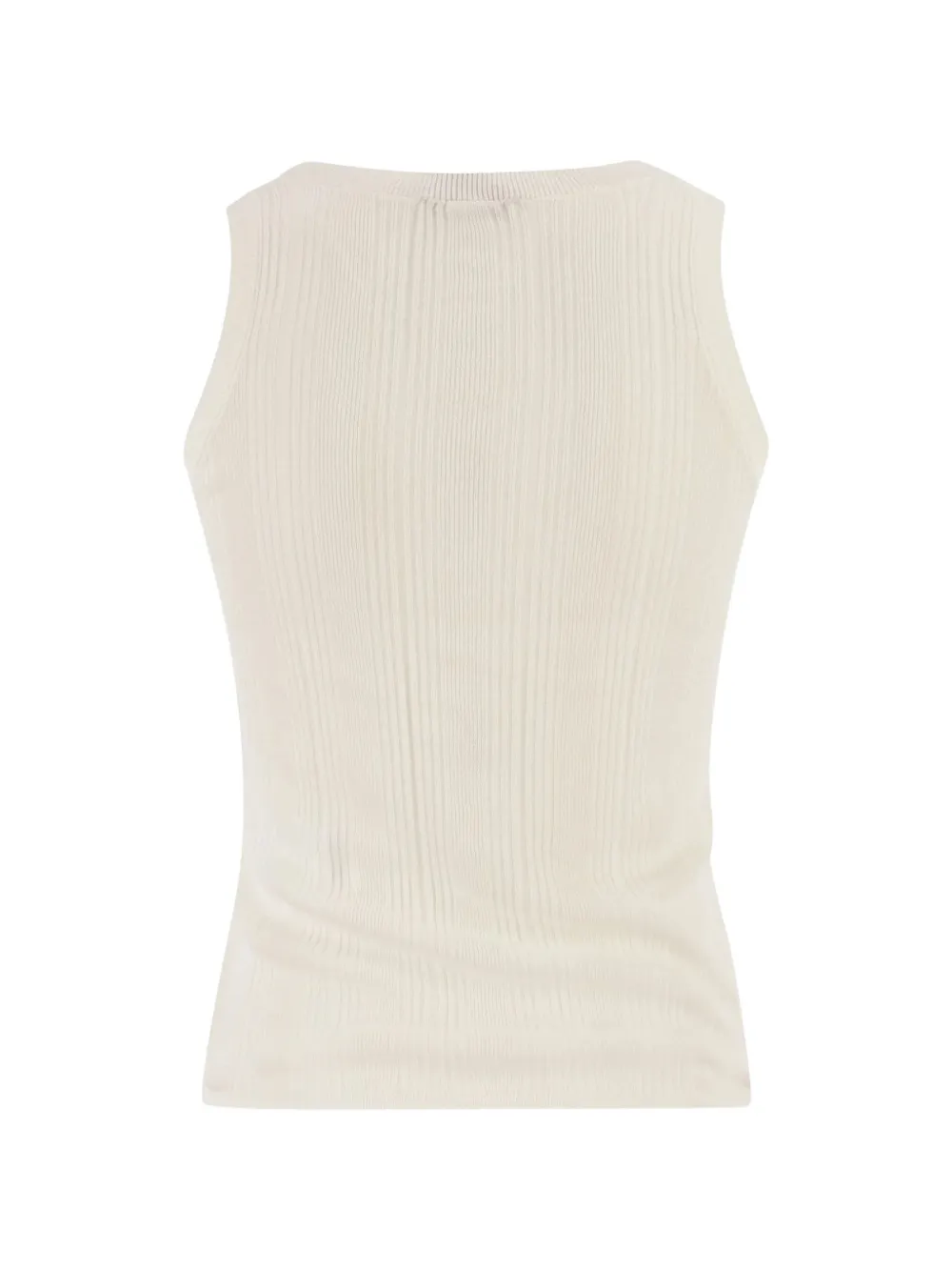 Weekend Max Mara Cose ribbed-knit sleeveless top Beige