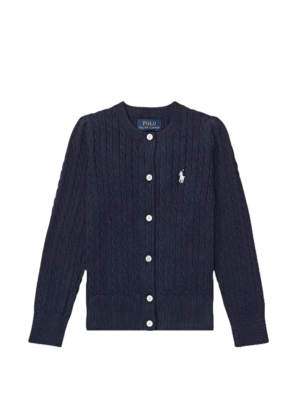 POLO RALPH LAUREN KIDS Cardigan mit Zopfmuster - Blau