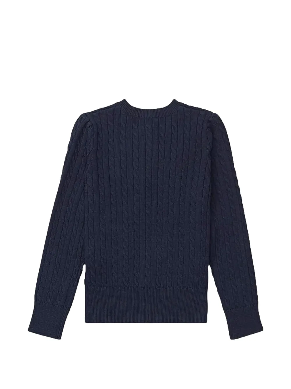 POLO RALPH LAUREN KIDS Kabelgebreid vest met geborduurd logo Blauw