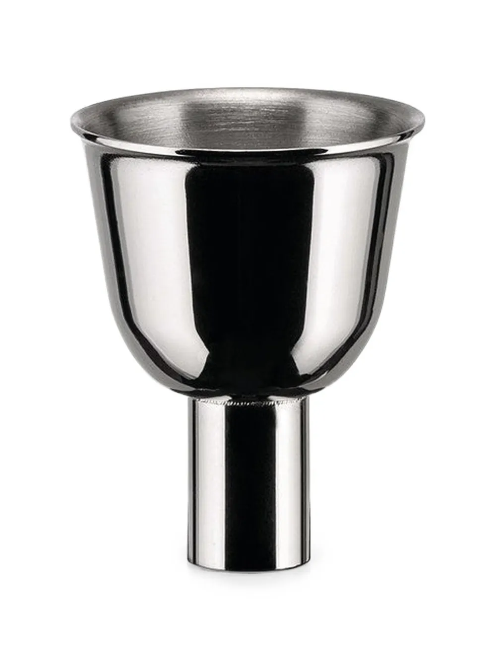 Alessi Polished Hip Flask In Silver