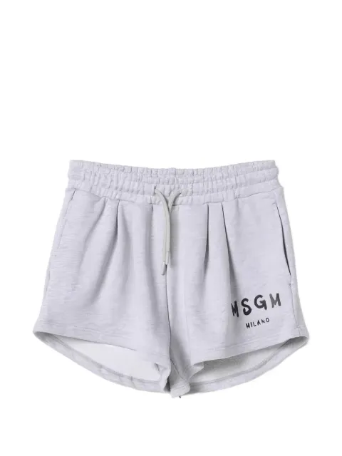 MSGM Kids logo-print drawstring shorts