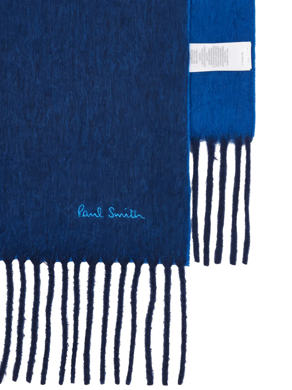 Paul Smith Kenmerkend gestreepte geweven sjaal Blauw