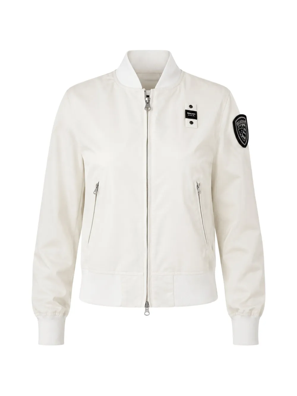 Blauer Laurie Logo-patch Bomber Jacket In Neutrals
