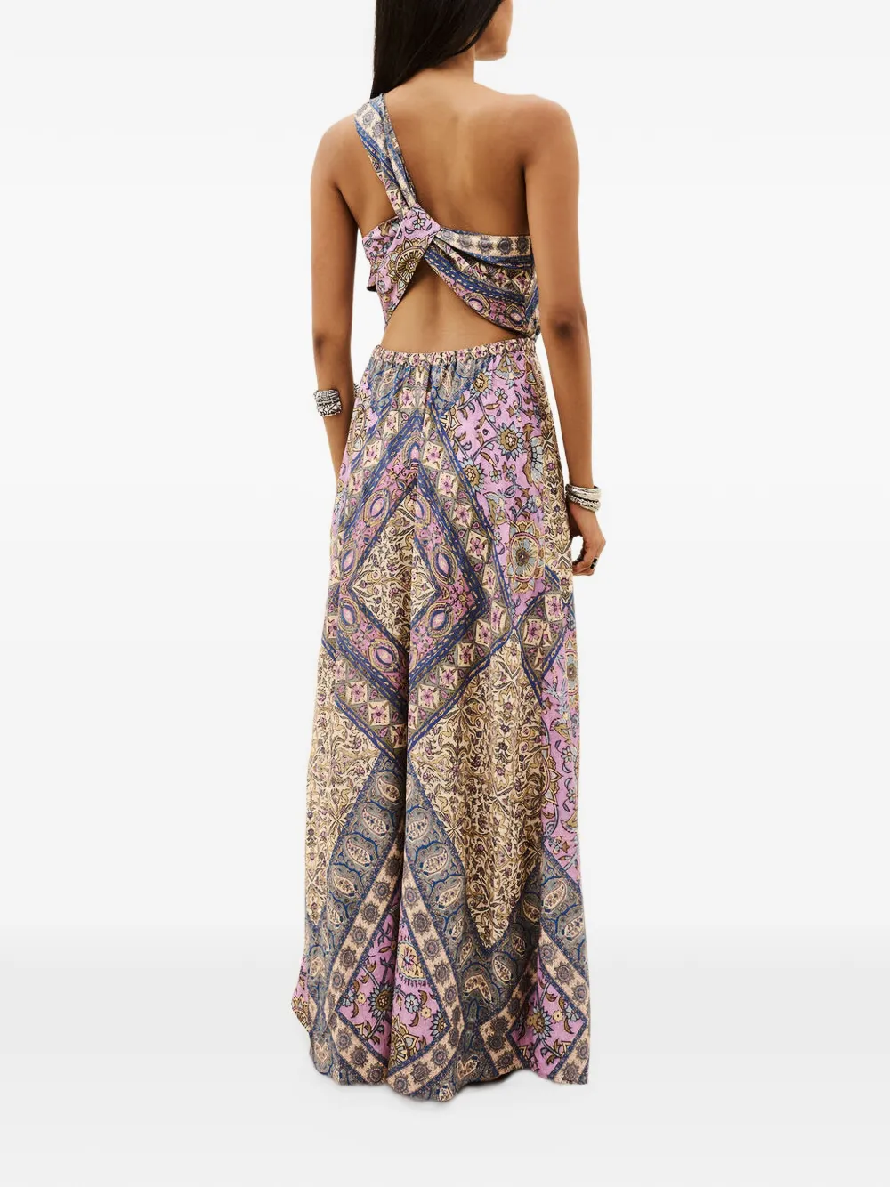 Ba&Sh Sienna one-shoulder paisley-print maxi dress Paars