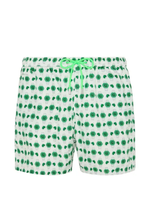 MC2 Saint Barth Lighting watch-print swim shorts