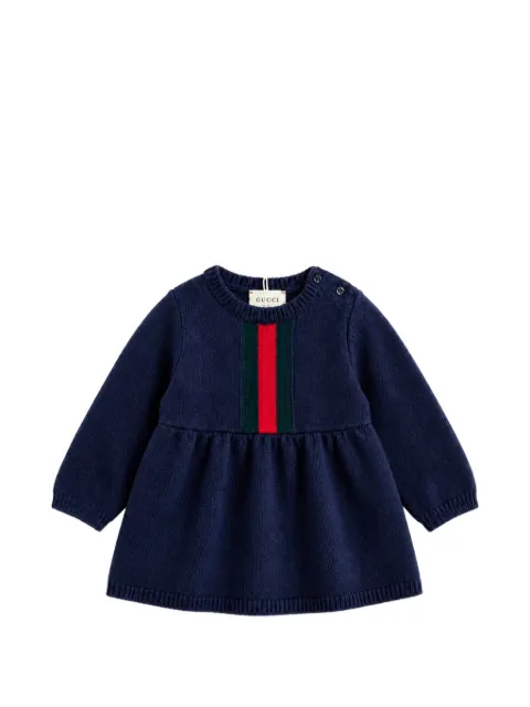 Gucci Kids Web-stripe knitted dress
