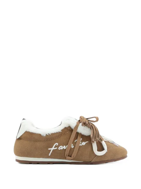 FARM Rio stassel-detail shearling-trim sneakers