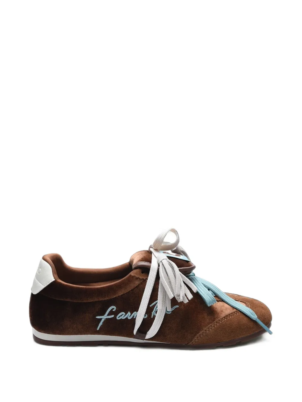 FARM Rio tassel-detail velvet sneakers