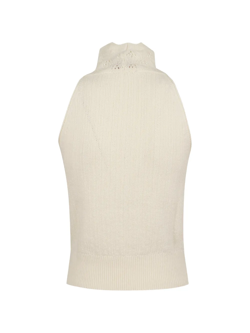 Ermanno Scervino Gebreide top met hoge hals Wit