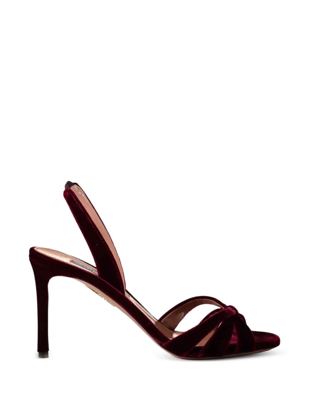 Aquazzura Tati velvet sandals Rood