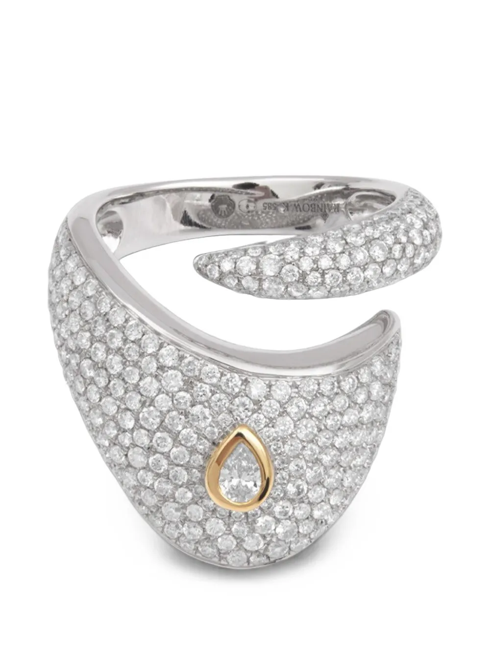 Rainbow K Dune diamond ring - Argento