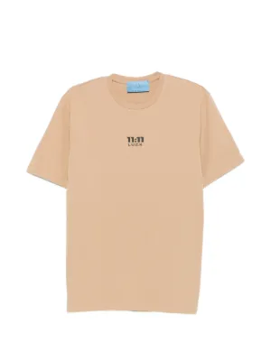 Off-White logo-print T-shirt | Neutrals | FARFETCH