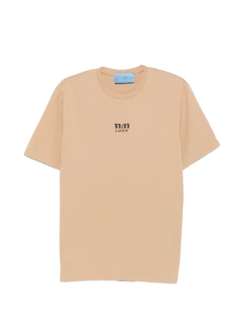 11 11 L.U.C.K. logo-print T-shirt