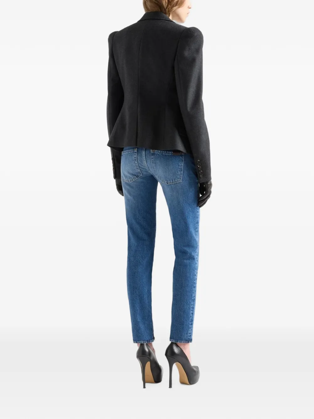 7 For All Mankind high-shoulder blazer Grijs