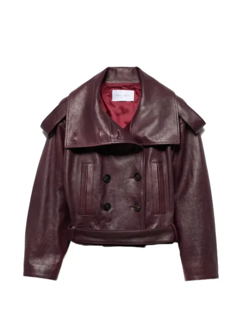 7 For All Mankind double-breasted leather jacket