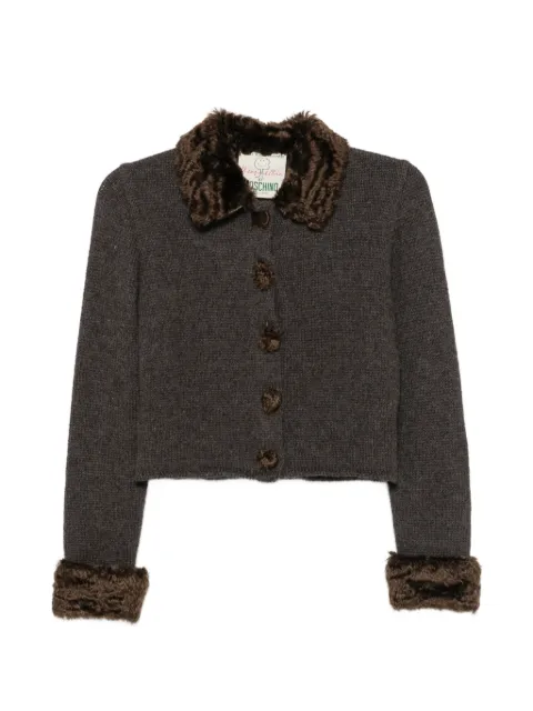 Moschino Pre-Owned 2000s faux-fur trim jacket