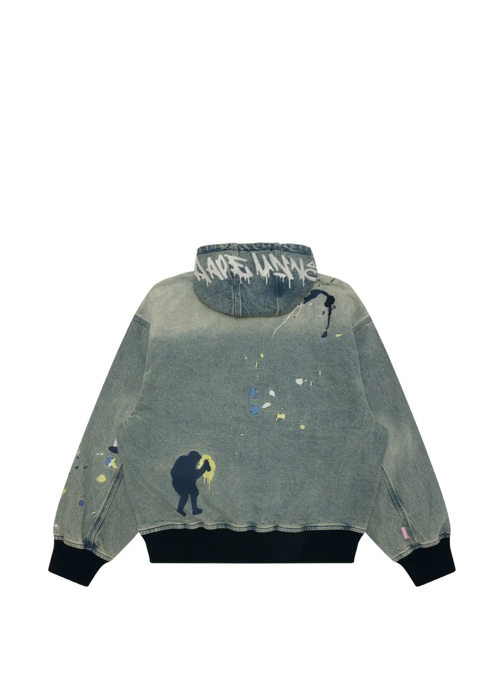 AAPE BY *A BATHING APE Denim jack met capuchon Blauw