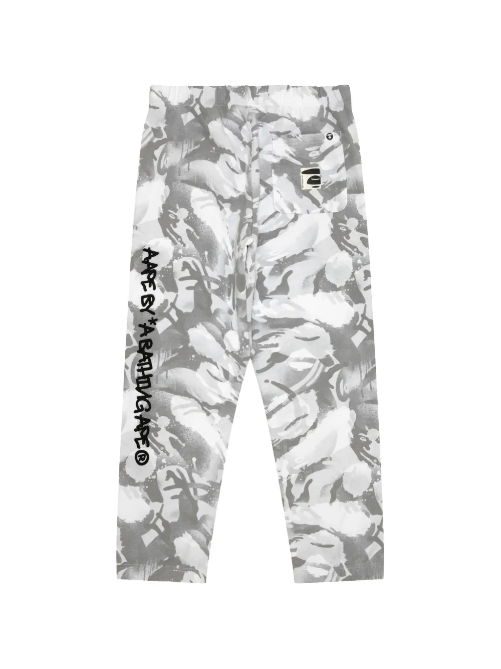 AAPE BY *A BATHING APE Broek met camouflageprint en logopatch Wit