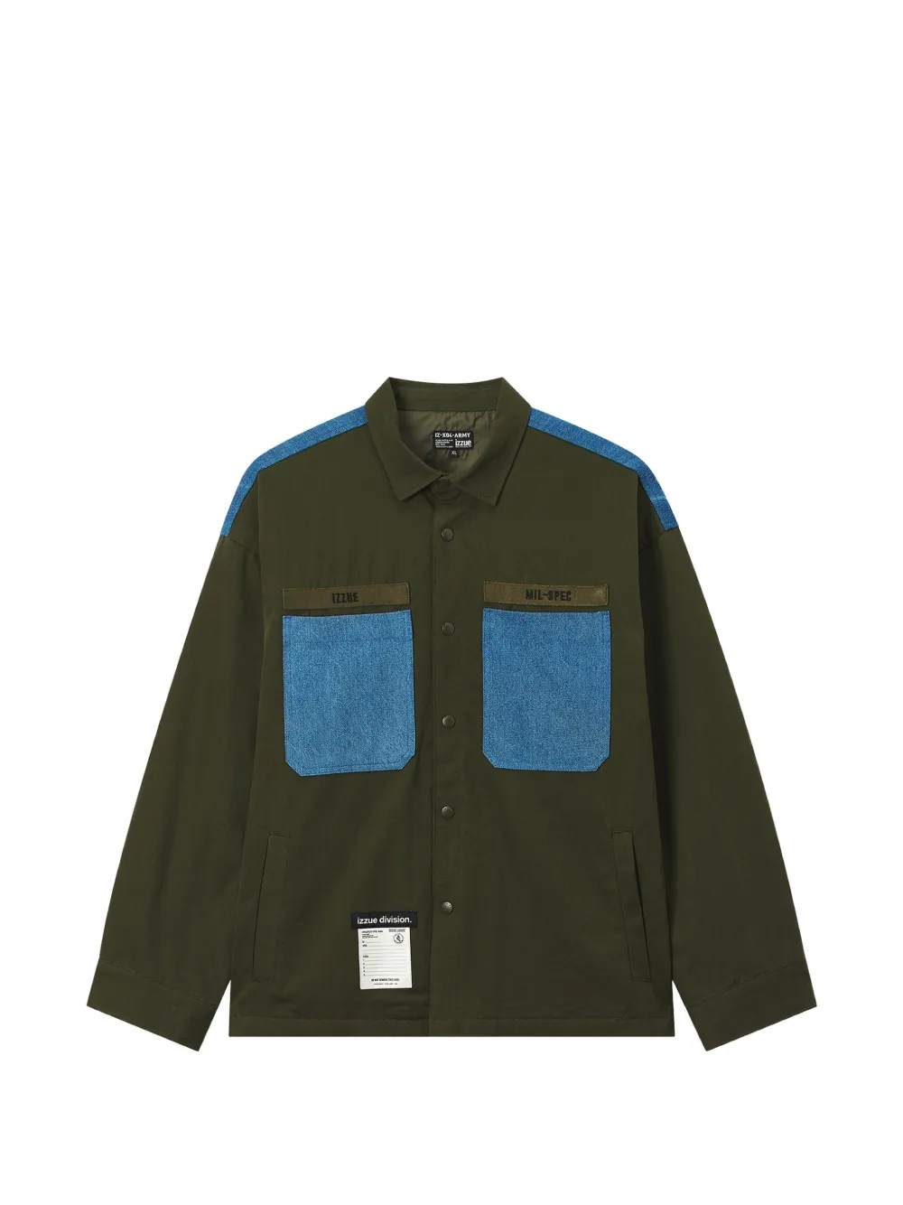 izzue panelled denim-pocket jacket