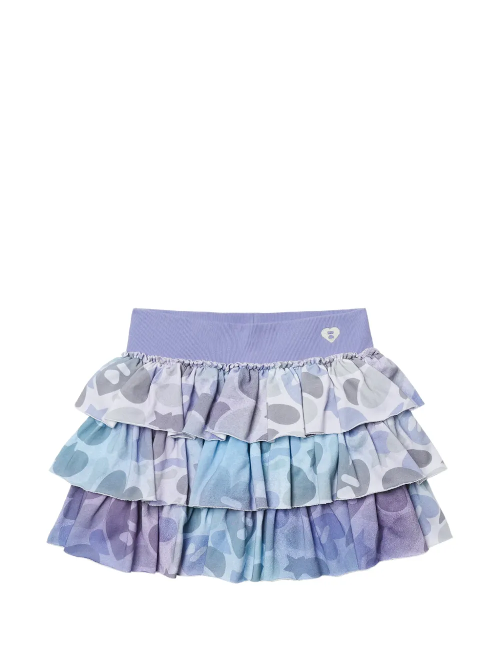 APEE™ by *A BATHING APE® camouflage-print ruffled mini skirt - Viola