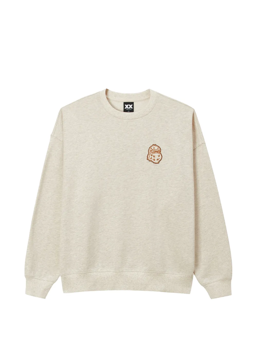 Fingercroxx Logo-embroidered Cotton Sweatshirt In Neutral