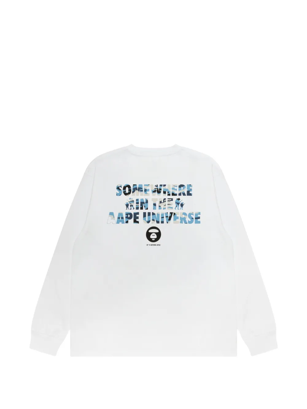 AAPE BY *A BATHING APE T-shirt met logoprint Wit